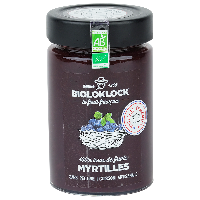 100% Myrtilles Issus de Fruits BIO Fabrication Artisanale